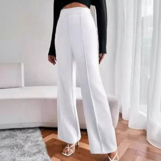 Women’s Non-Transparent Classic Stylish Pant – White