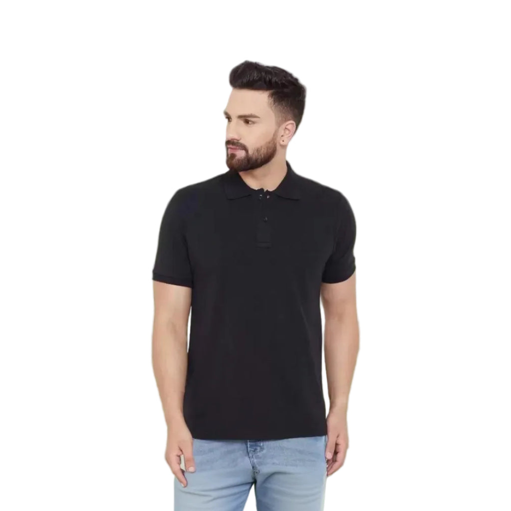 Cotton Blend Solid Men’s Polo T-Shirt | Casual Wear