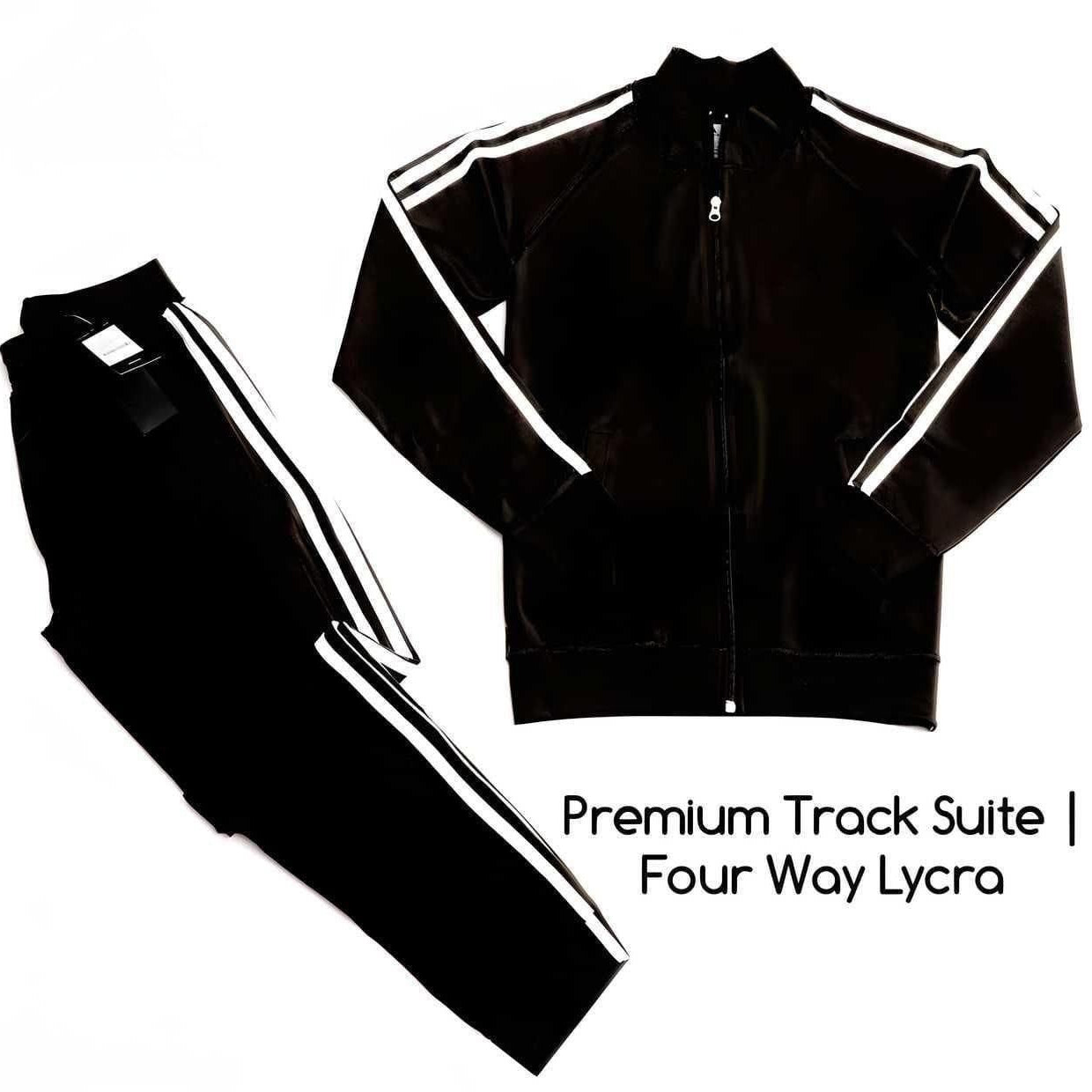 Men’s Side Stripe 4 Way Lycra Track Suit | Sports Wear