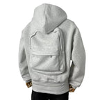 Men’s Solid Backpack Zip Up Hoodie | Custom Style