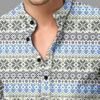 Men’s Printed Spread Collar Casual Shirt | Multicolor