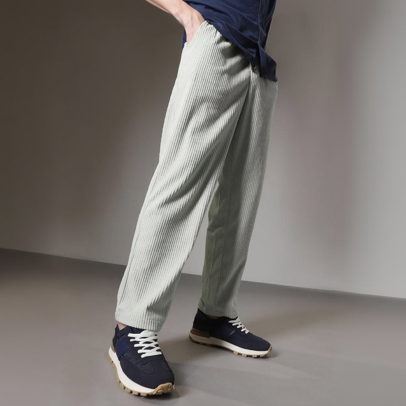 Men’s Grey Corduroy Stylish Pants | Comfortable Casual Wear
