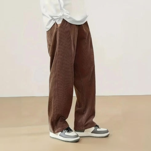 Men’s Brown Corduroy Cargo Trouser | Loose Fit Casual Wear