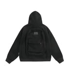 Men’s Solid Backpack Zip Up Hoodie | Custom Style