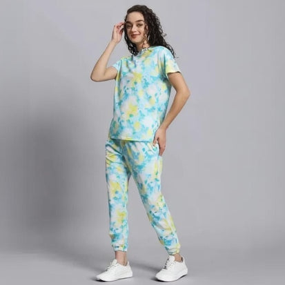 Women’s Casual Tie Dye Print Night Suit