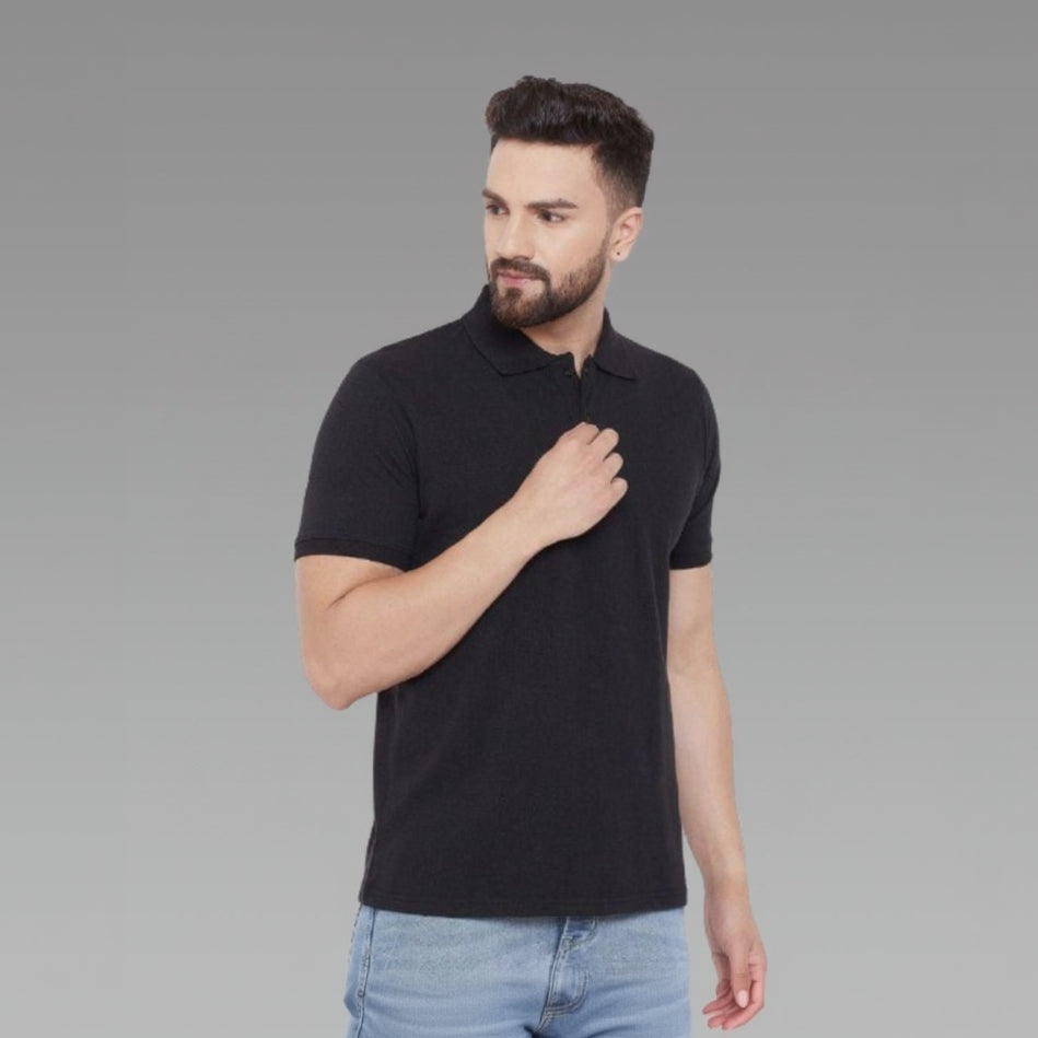 Cotton Blend Solid Men’s Polo T-Shirt | Casual Wear
