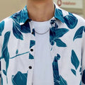 Men’s Printed Half Sleeve Regular Collar Casual Shirt