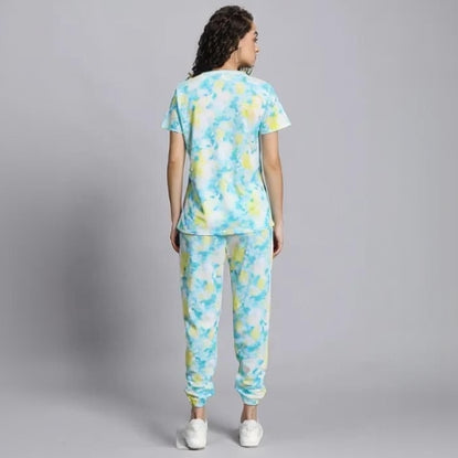 Women’s Casual Tie Dye Print Night Suit