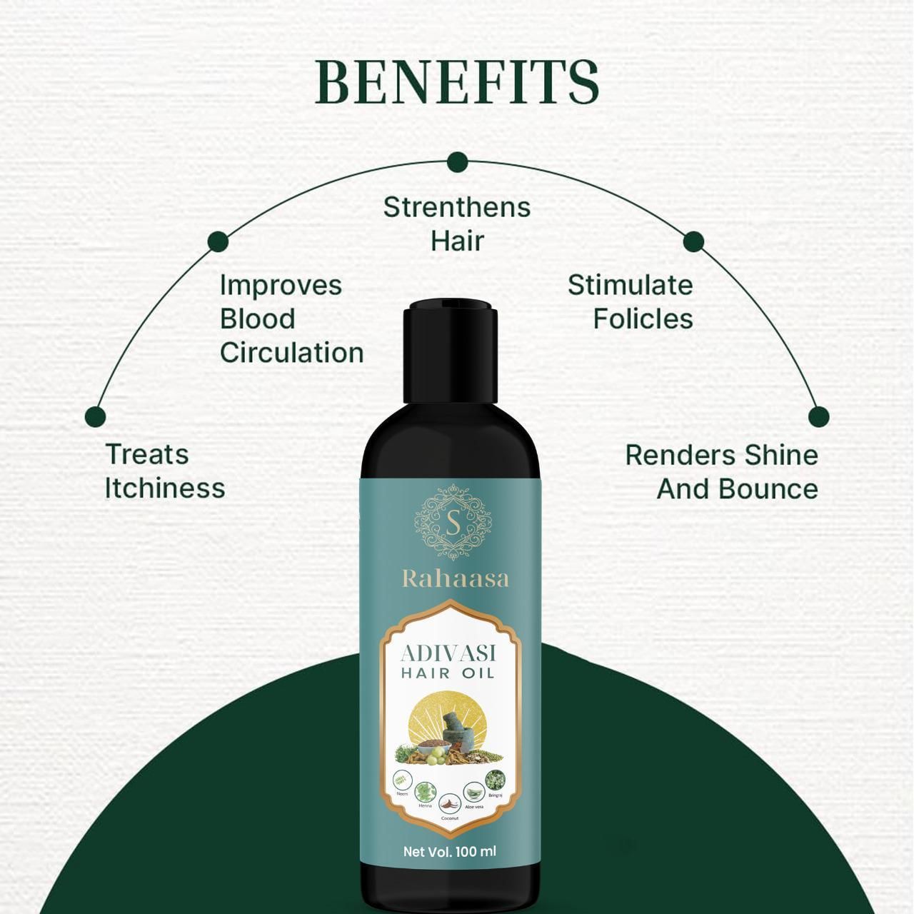 Rahaasa Adivasi Hair Oil 200ml for Hair Growth & Care