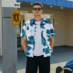 Men’s Printed Half Sleeve Regular Collar Casual Shirt