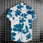 Men’s Printed Half Sleeve Regular Collar Casual Shirt