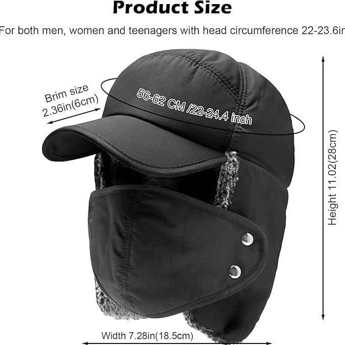 Unisex 3 In 1 Winter Warm Face Mask with Cap