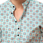 Men’s Printed Spread Collar Casual Shirt | Multicolor