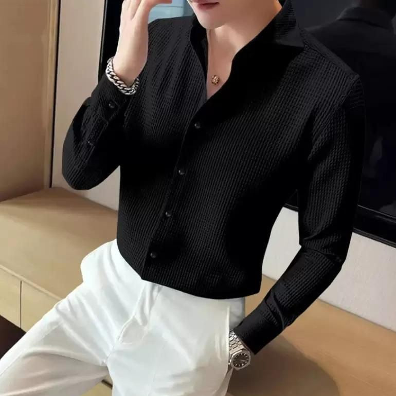 Business Waffle Designer Men’s Shirt | Stylish Formal Wear
