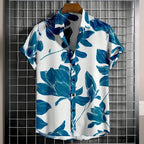 Men’s Printed Half Sleeve Regular Collar Casual Shirt