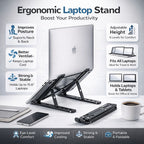 Foldable Adjustable Laptop Stand | Ergonomic Height Stand