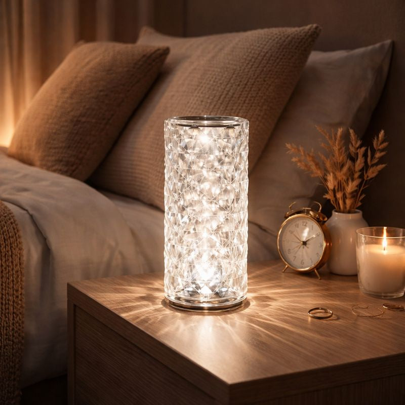 Crystal Touch Control Rose Diamond Table Lamp