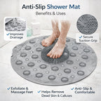 Non-Slip Silicone Bathroom Mat | Soft Shower Mat