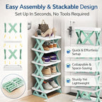 Adjustable Plastic Shoes Rack | Space Saving Organizer