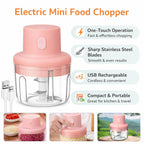 Electric Mini Garlic Chopper 250ml | USB Vegetable Chopper