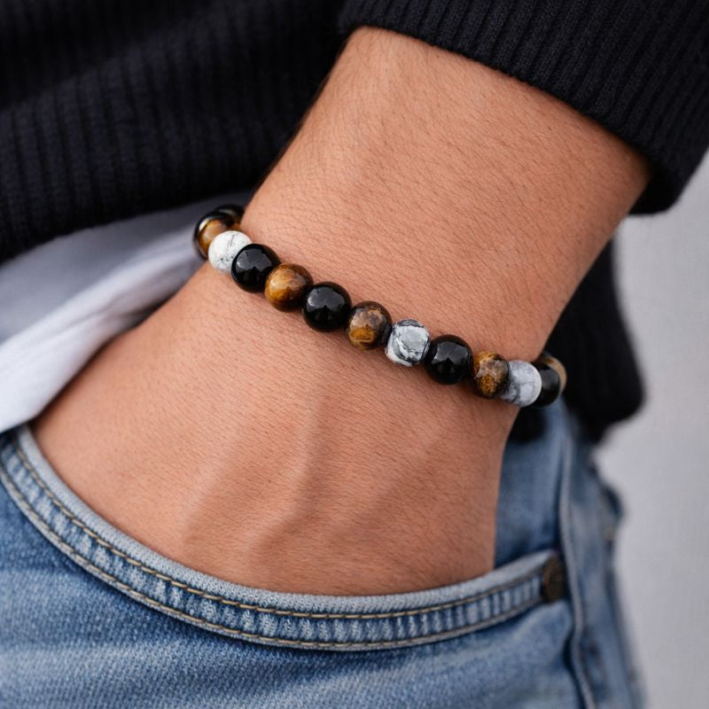 Triple Protection Bracelet | Natural Stone Beaded Bracelet