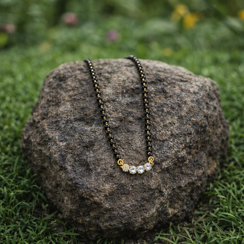 Gold & Black Beaded Mangalsutra | Elegant Design