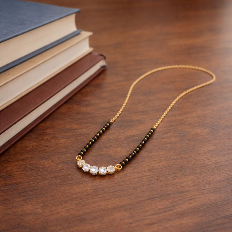 Gold & Black Beaded Mangalsutra | Elegant Design