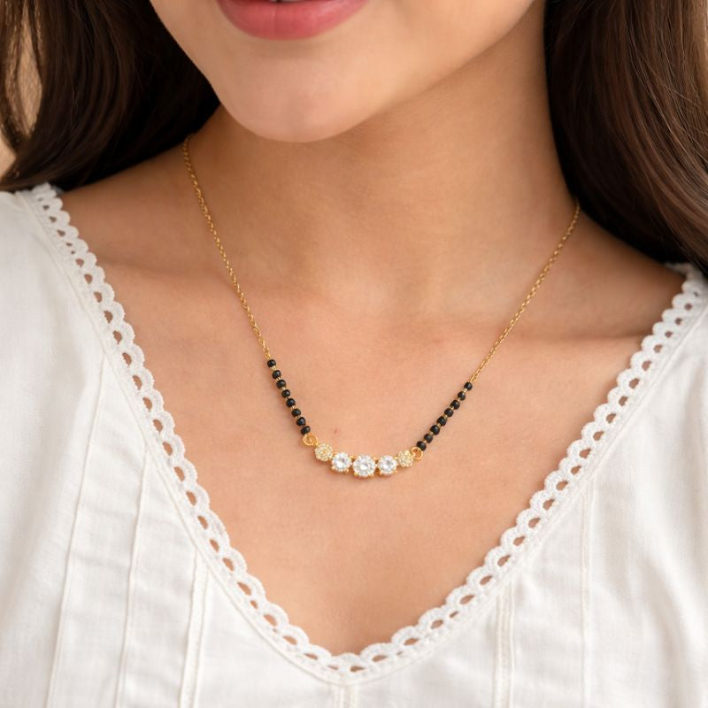 Gold & Black Beaded Mangalsutra | Elegant Design