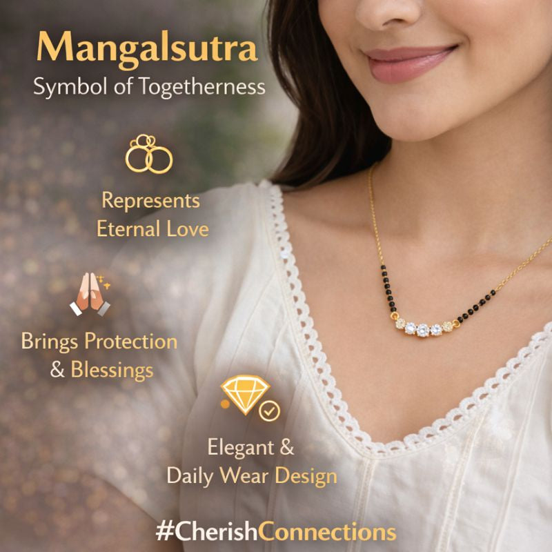 Gold & Black Beaded Mangalsutra | Elegant Design