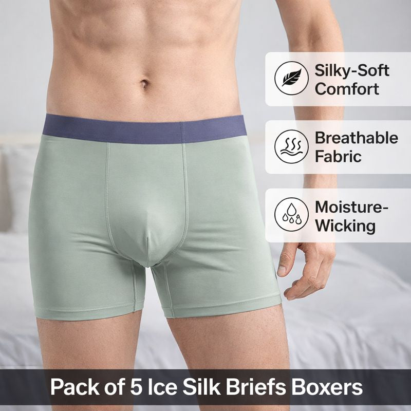 Men’s Ice Silk Briefs Boxers (Pack of 5) | Innerwear