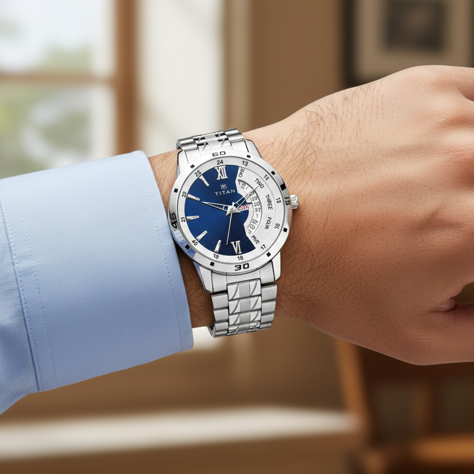 Titan Stainless Steel Analog Watch for Men | Classic