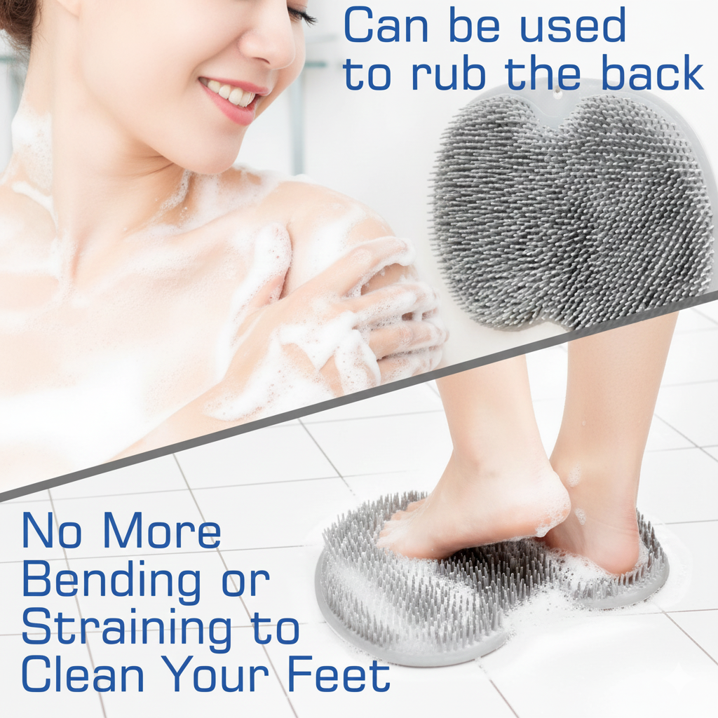 Shower Foot Scrubber Mat | Anti-Slip Massage Pad